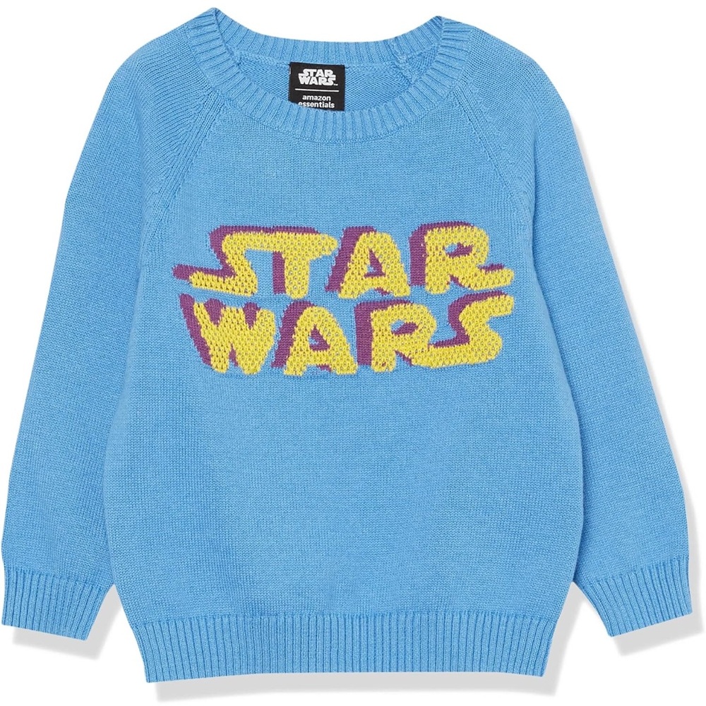 Star Wars Blue Logo Crewneck Sweater, size 6/7